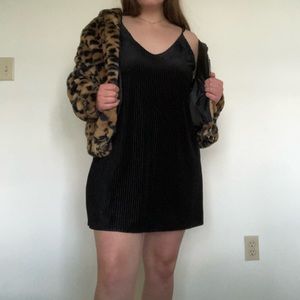 Wild Fable ribbed velvet slip dress